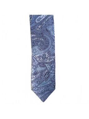 Vintage Christian Lacroix Blue 100% Silk Tie Made in Italy